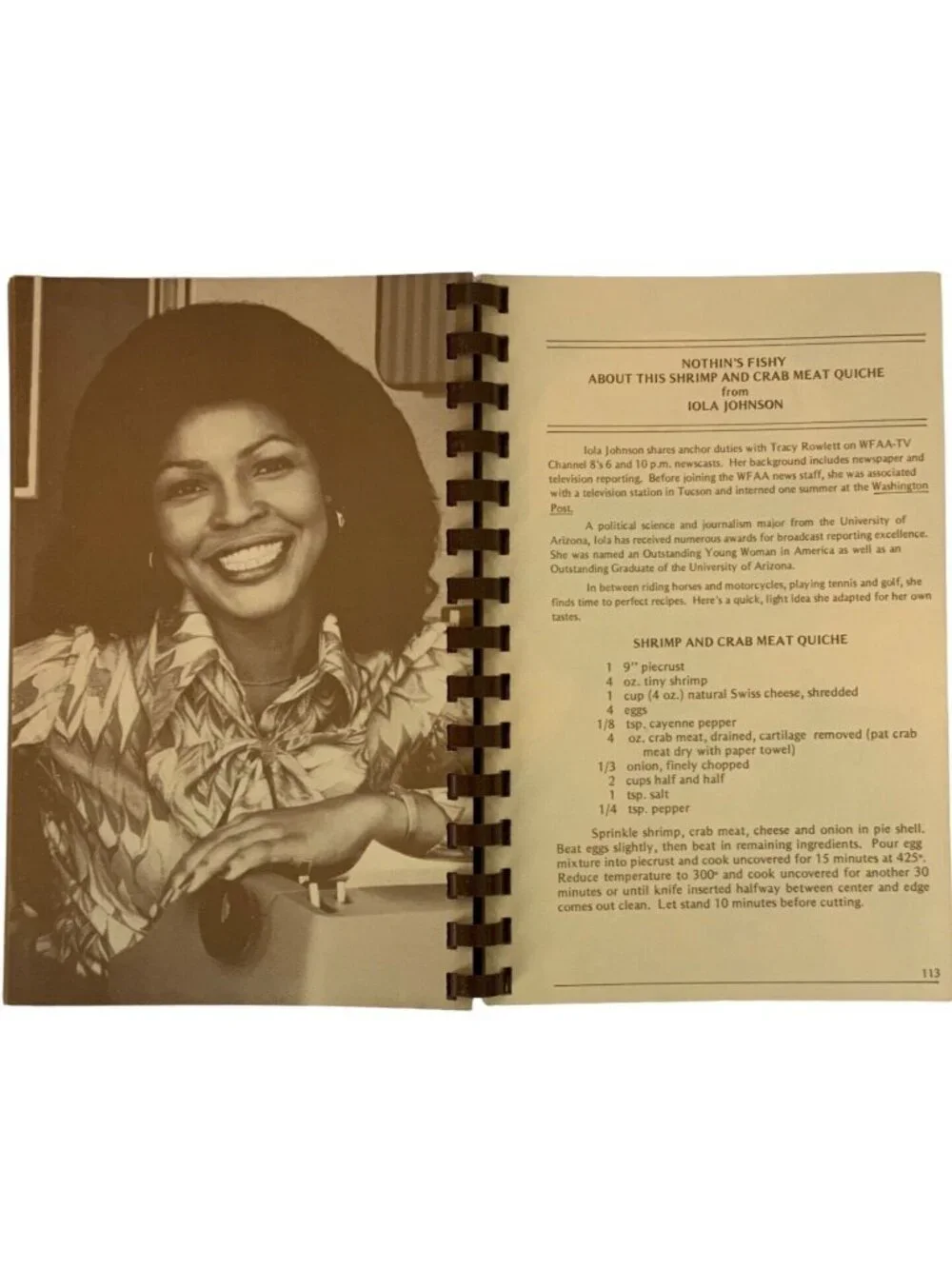 Media Rare Cookbook Favorite Recipes From Dallas Personalities 1979 Spiral Bound